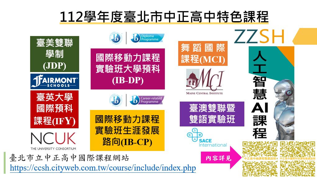 獲認證國際文憑世界學校 北市中正高中開班招生